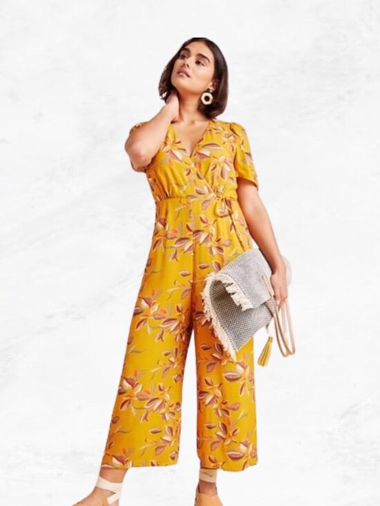 Greylin Pants - Greylin Floral Wide-Leg Jumpsuit